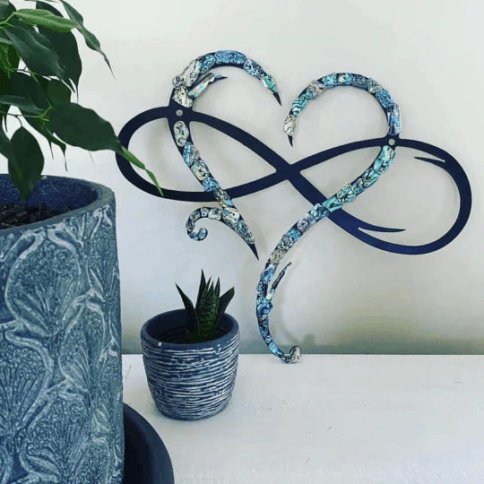 Infinity Heart Metal Wall Art
