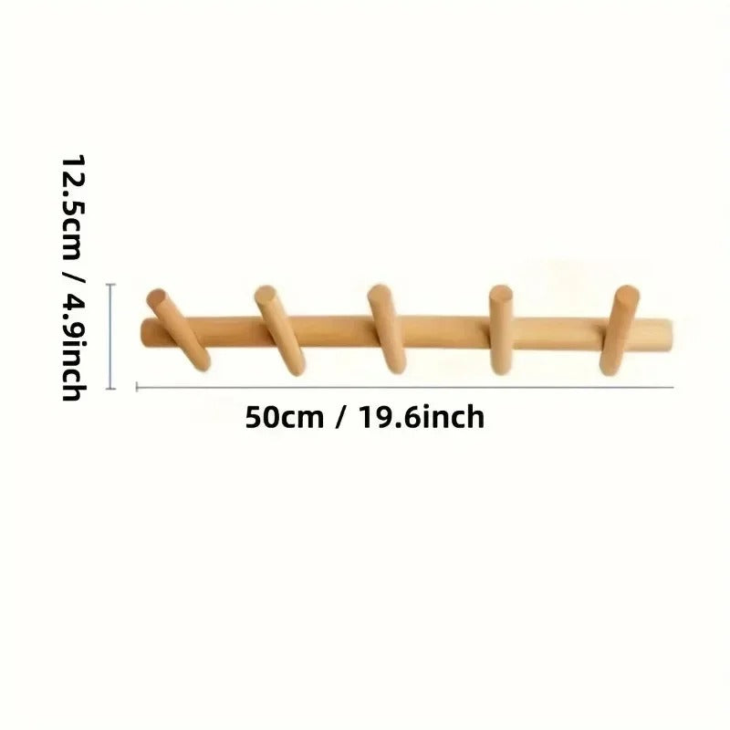 Maeve Solid Oak Wall Rack Organiser