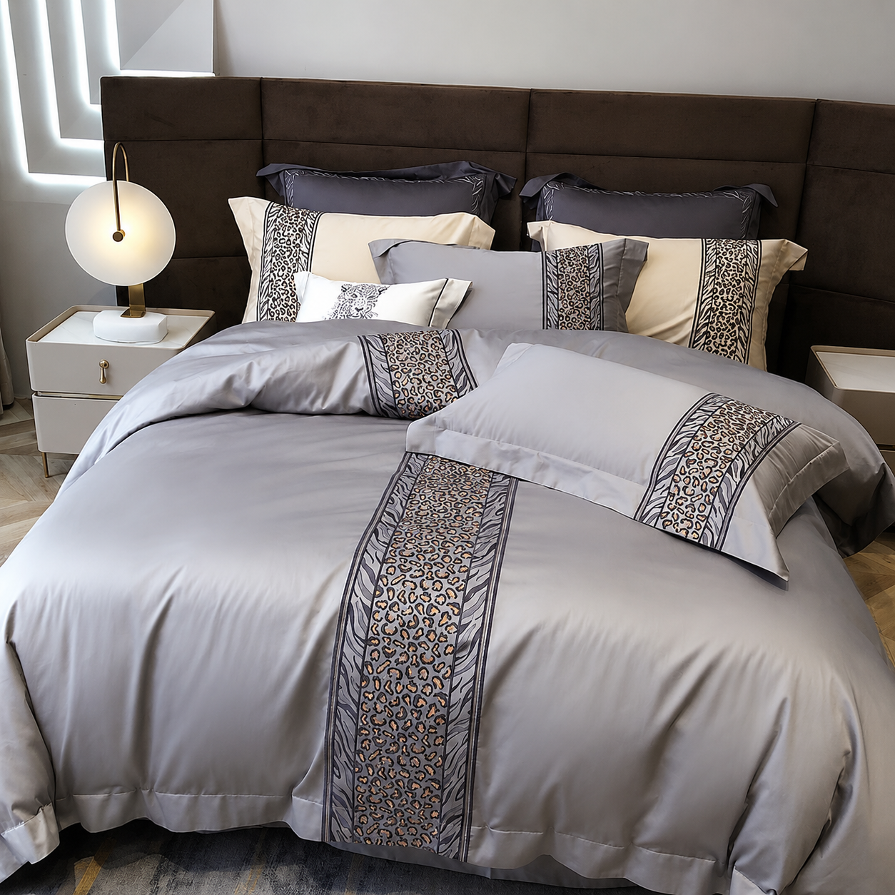 Luxury Egyptian Cotton Embroidered Bedding Set
