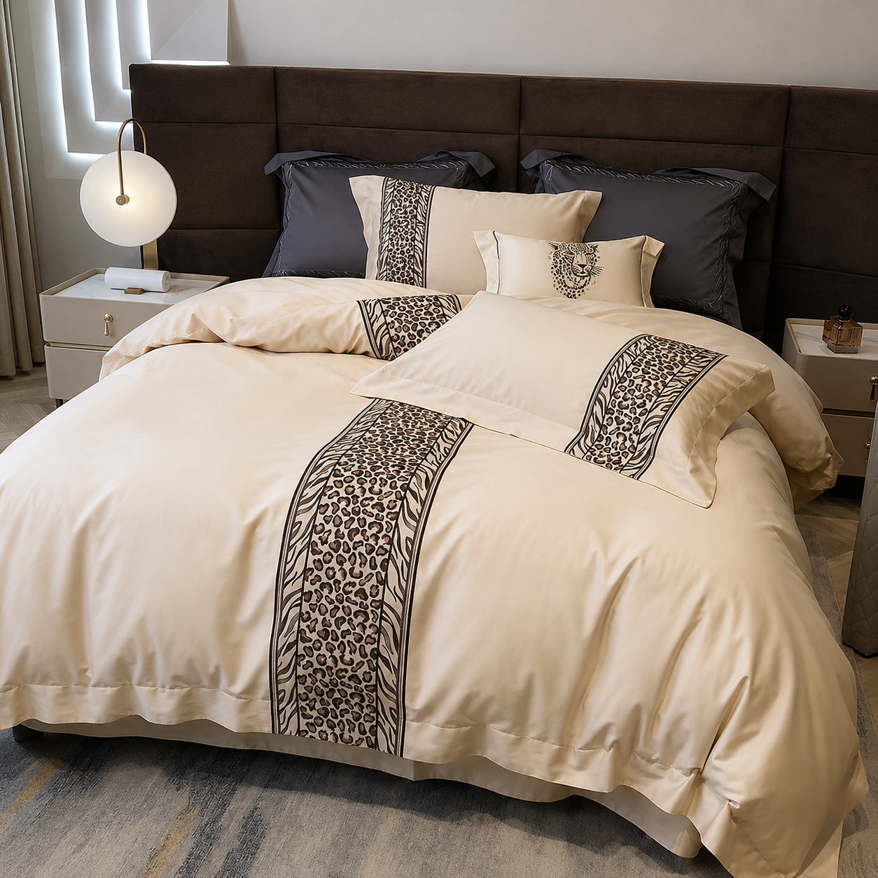 Luxury Egyptian Cotton Embroidered Bedding Set