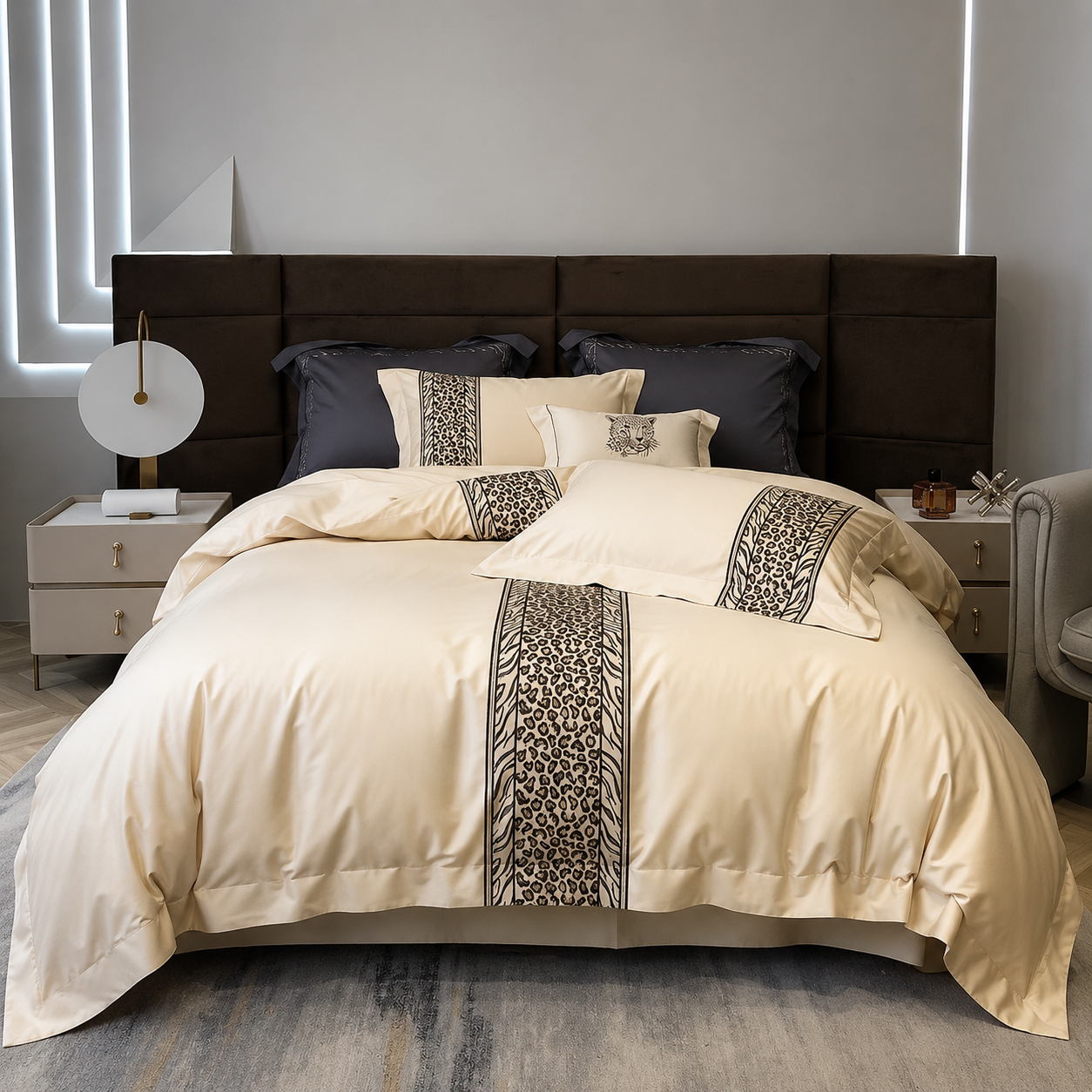 Luxury Egyptian Cotton Embroidered Bedding Set