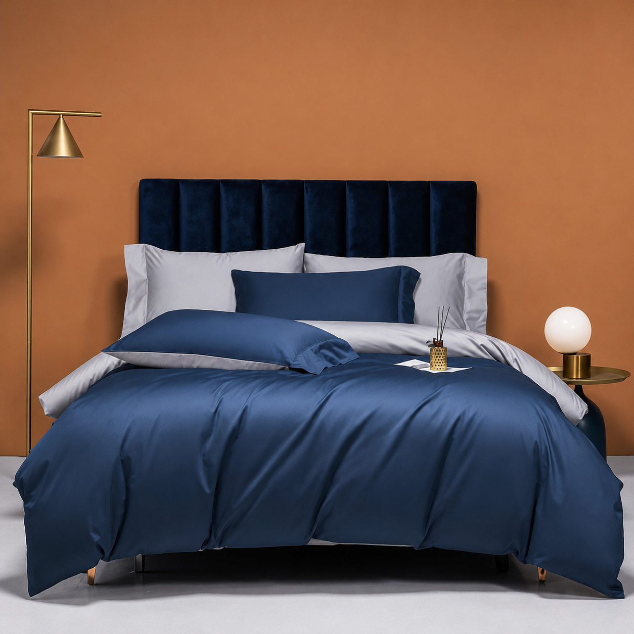 Luxury Reversible Egyptian Cotton Duvet Cover Set