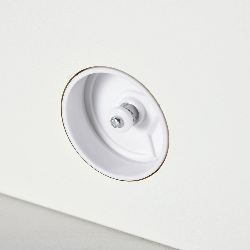 White Floating Wall-Mounted TV Shelf with Storage
