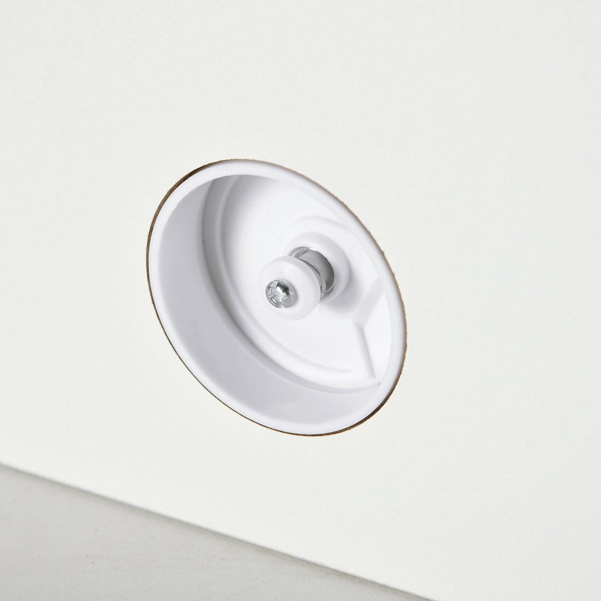 White Floating Wall-Mounted TV Shelf with Storage