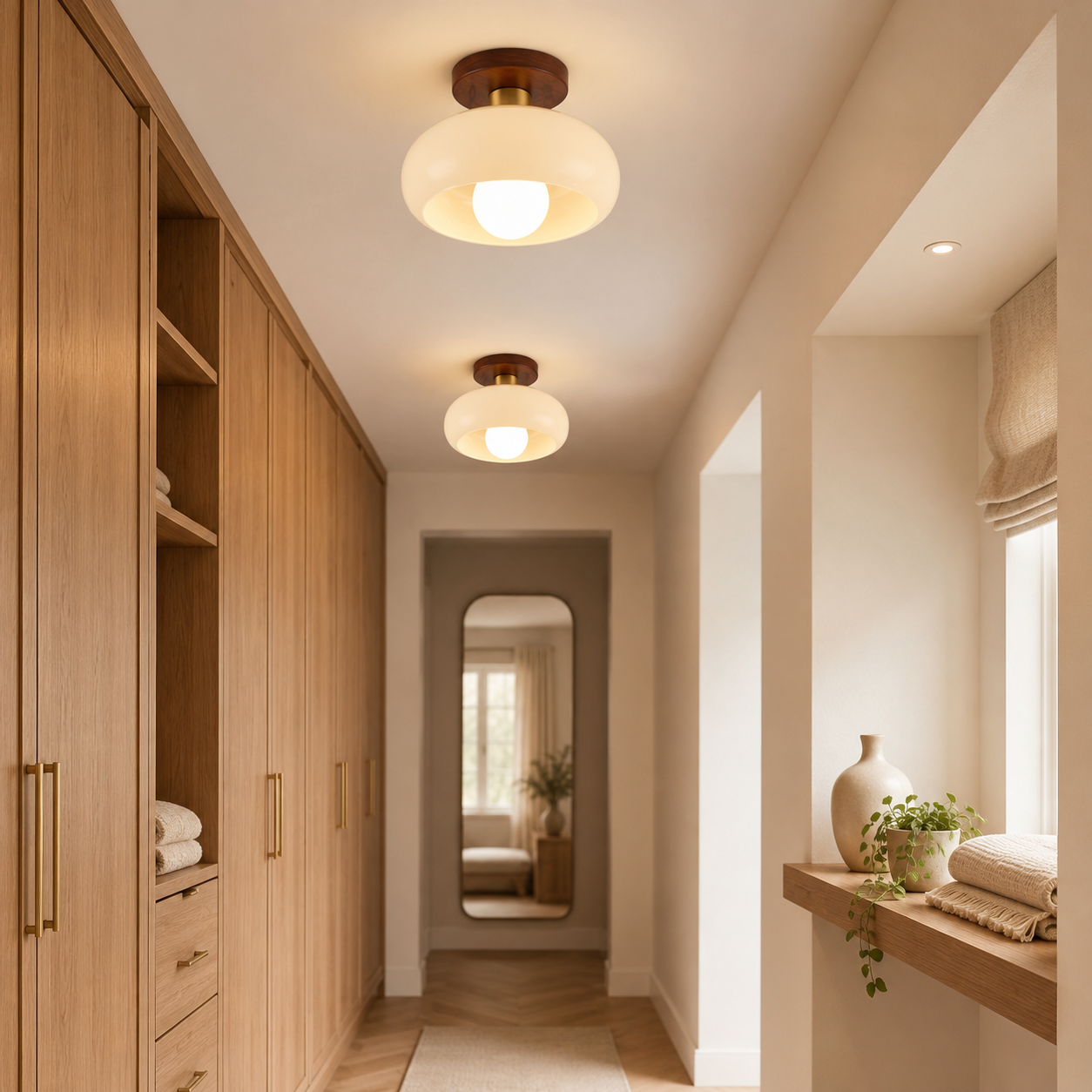 French Bauhaus Cream Ceiling Light Contemporary Home Lighting