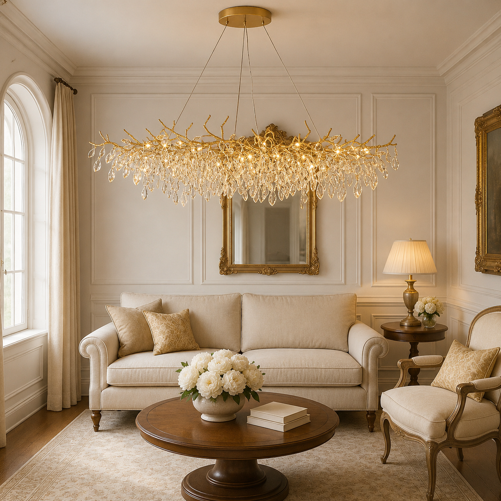 French Style Glass Chandelier