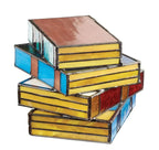 Handcrafted Stained Glass Book Lamp for Warm Ambient Lighting