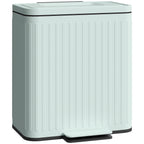 Dual Compartment Pedal Bin with Soft-Close Lid - Light Green