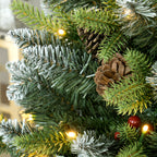 Set of 2 3ft Pre-Lit Tabletop Christmas Trees with LED Lights