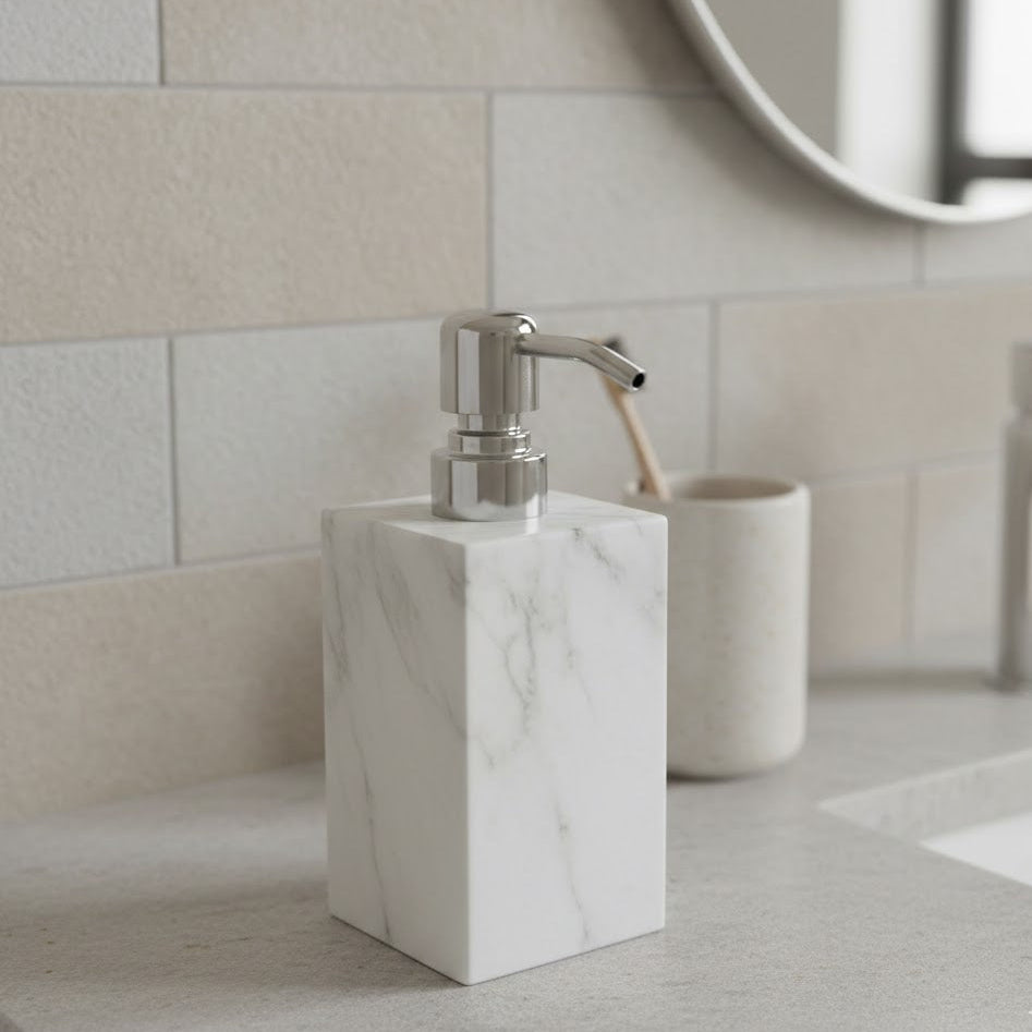 Luxury Marble Soap Dispenser with Metal Pump