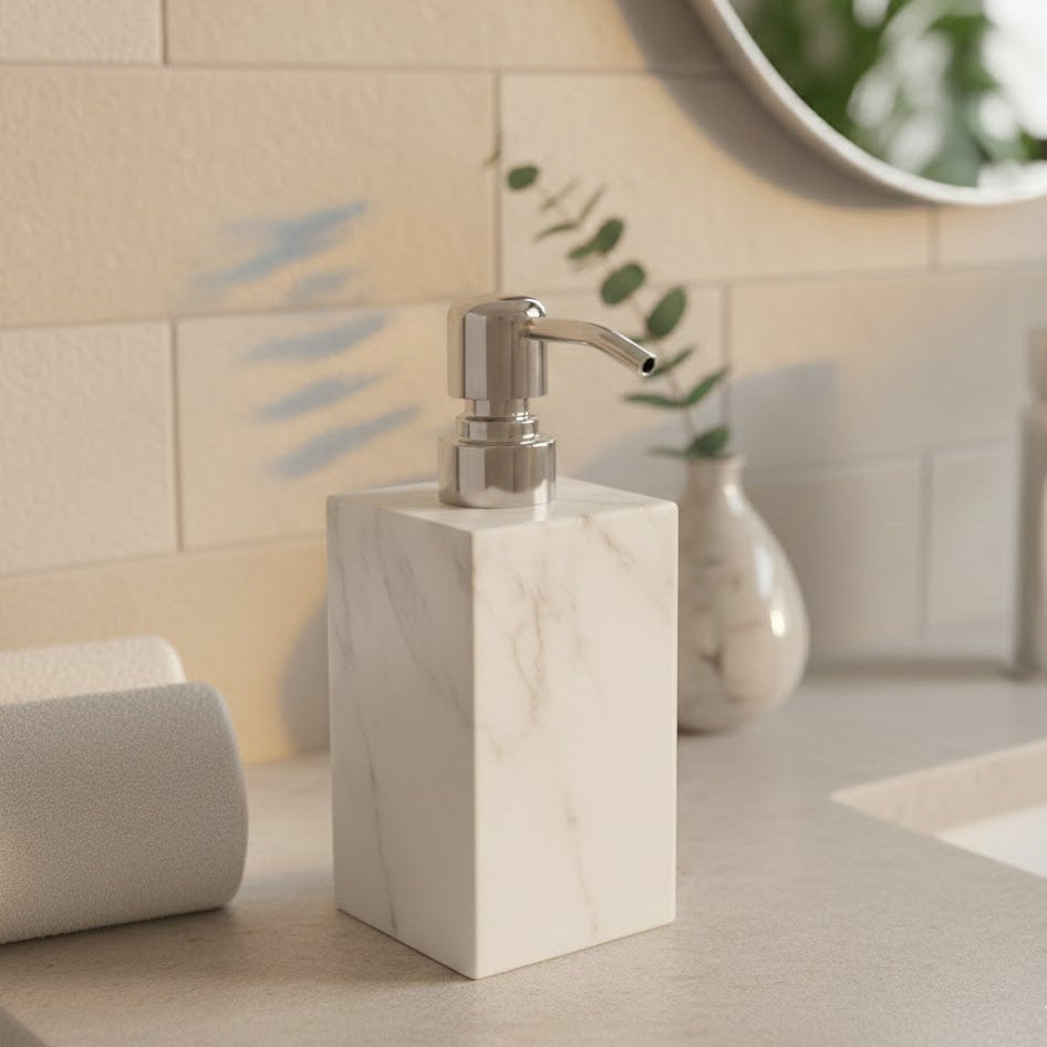 Luxury Marble Soap Dispenser with Metal Pump