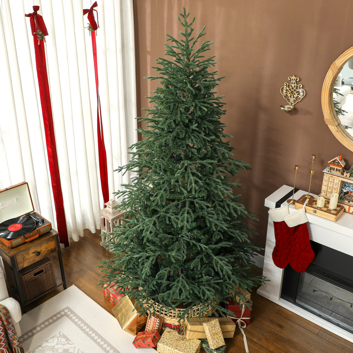 7ft Full Spruce Christmas Tree with Realistic Dense Tips