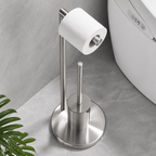 Minimalist Toilet Paper Holder with Toilet Brush Set