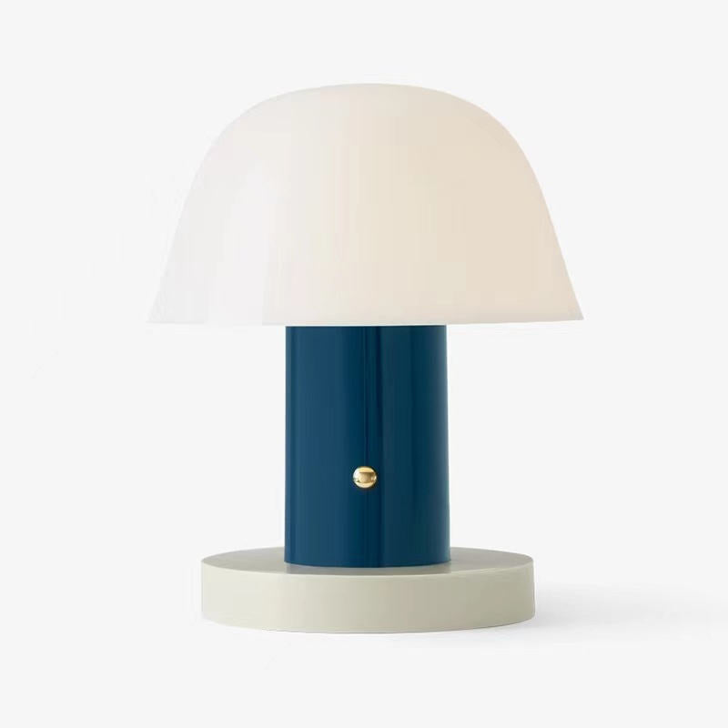 Rechargeable LED Mushroom Table Lamp with Touch Dimming