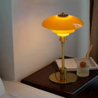 Dimmable Table Lamp with Curved Shade Warm Ambient Lighting