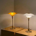 Dimmable Table Lamp with Curved Shade Warm Ambient Lighting
