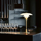 Dimmable Table Lamp with Curved Shade Warm Ambient Lighting