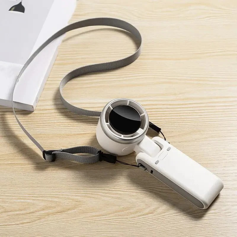 Foldable Handheld Turbo Fan with Digital Display for Portable Cooling