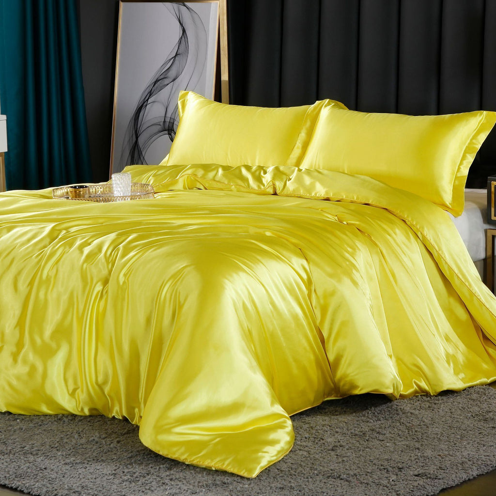 Luxury Pure Silk Bedding Set with Breathable Finish