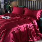 Luxury Pure Silk Bedding Set with Breathable Finish