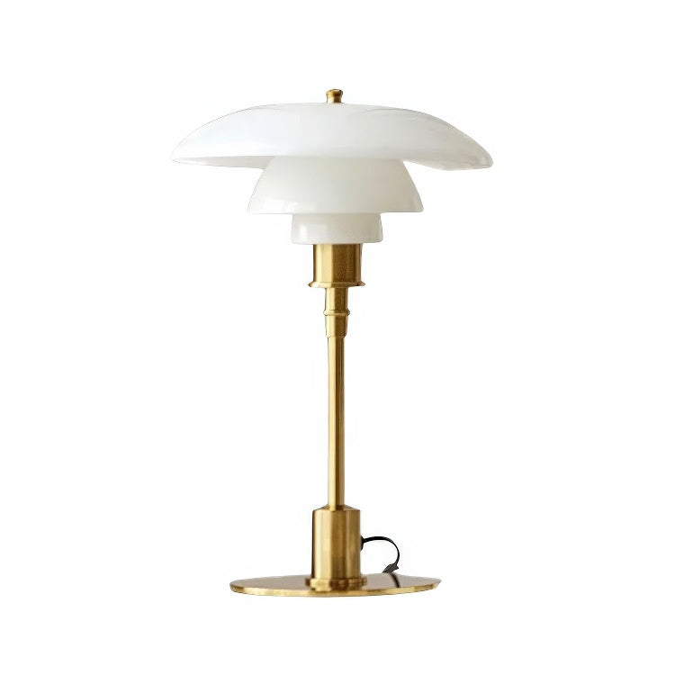 Dimmable Table Lamp with Curved Shade Warm Ambient Lighting