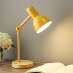 Nordic Wooden LED Desk Lamp with Adjustable Arm