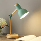 Nordic Wooden LED Desk Lamp with Adjustable Arm