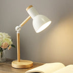 Nordic Wooden LED Desk Lamp with Adjustable Arm