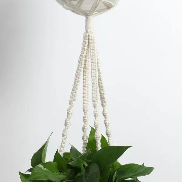 4-Piece Boho Macrame Plant Hanger Set