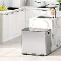 Triple Compartment Pedal Bin with Soft-Close Lid