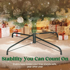 8.2ft Snow Frosted Christmas Tree Arch for Doorways Green