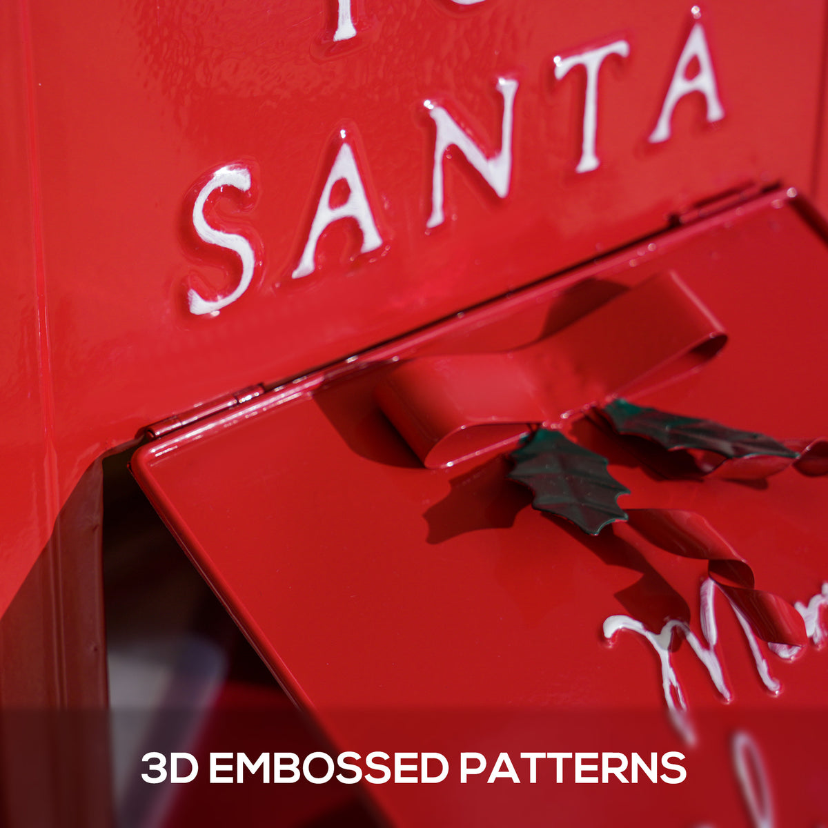 Letters to Santa Christmas Postbox Freestanding or Wall Mounted Red