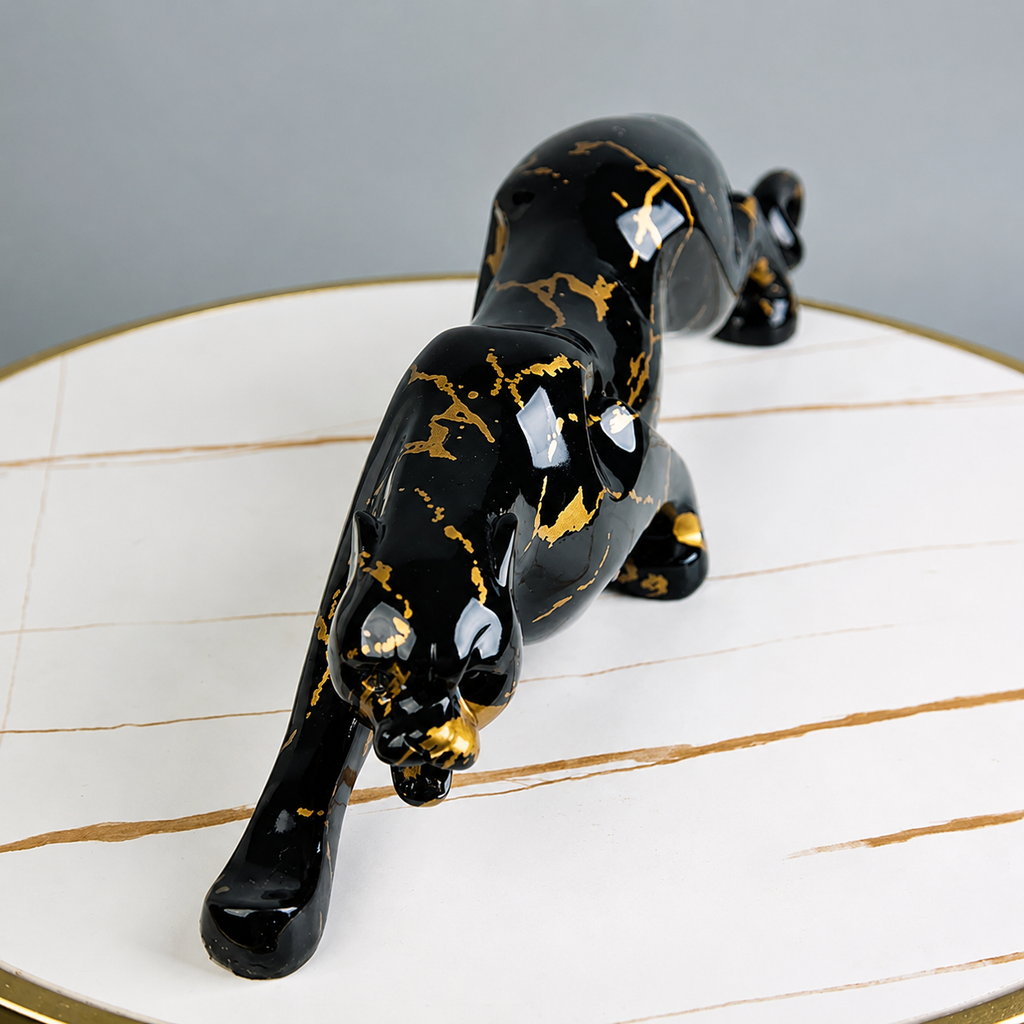 Jaguar Stone Sculpture Decor