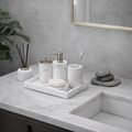 Jazz White Marble Bath Accessory Set