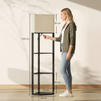 Corner Design Floor Lamp with Shelves and Pull Chain Switch