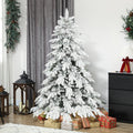 6ft Super Flocked Christmas Tree with Faux Snow Branches