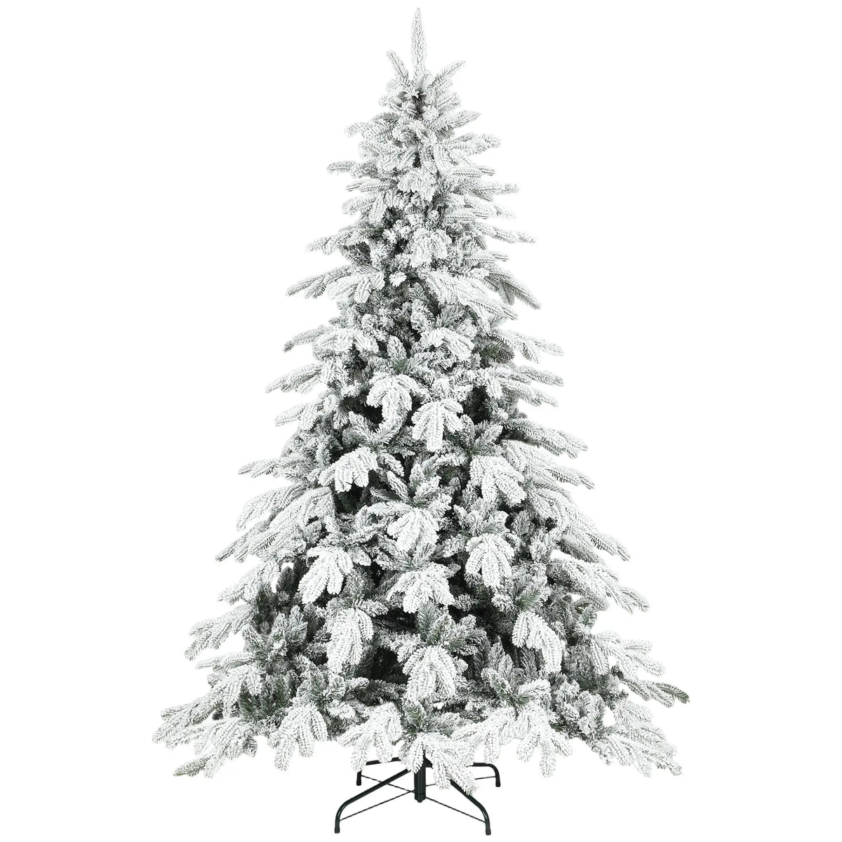 7ft Super Flocked Artificial Christmas Tree Green and White