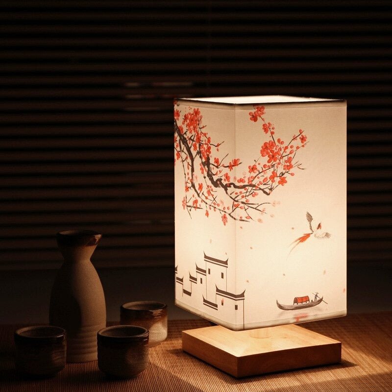 Japanese Scandinavian Paper Table Lamp Warm Ambient Lighting