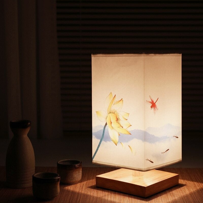 Japanese Scandinavian Paper Table Lamp Warm Ambient Lighting