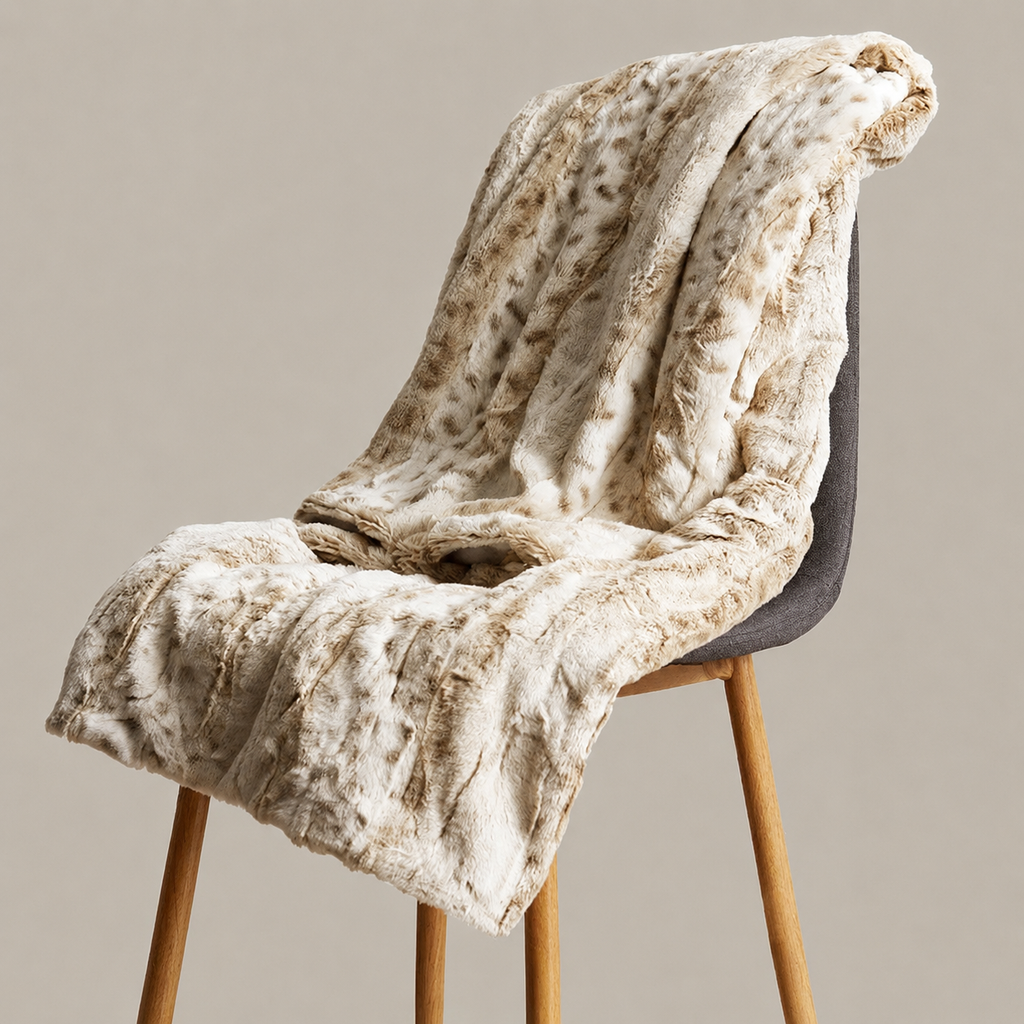 Soft Leo Pattern Faux Fur Throw Blanket