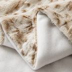 Soft Leo Pattern Faux Fur Throw Blanket