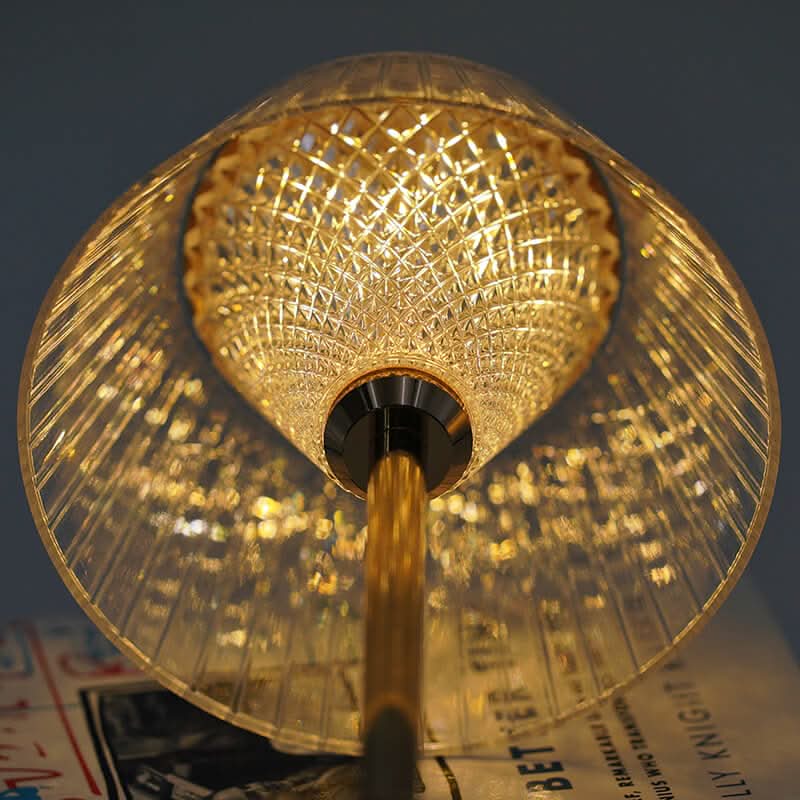 Crystal Rechargeable Cordless LED Table Lamp Warm Ambient Lighting