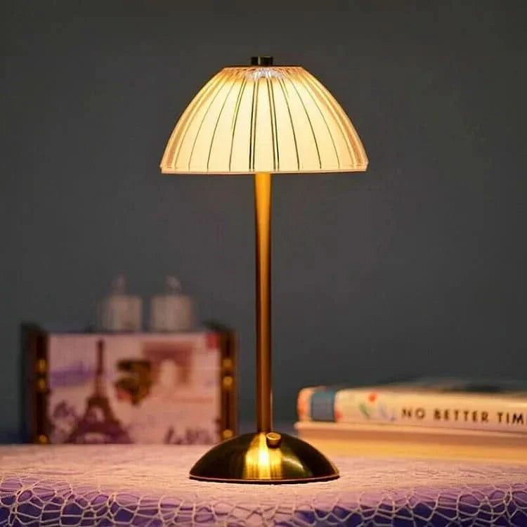 Crystal Rechargeable Cordless LED Table Lamp Warm Ambient Lighting
