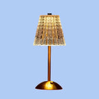 Crystal Rechargeable Cordless LED Table Lamp Warm Ambient Lighting
