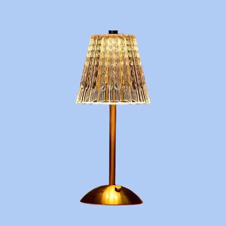 Crystal Rechargeable Cordless LED Table Lamp Warm Ambient Lighting