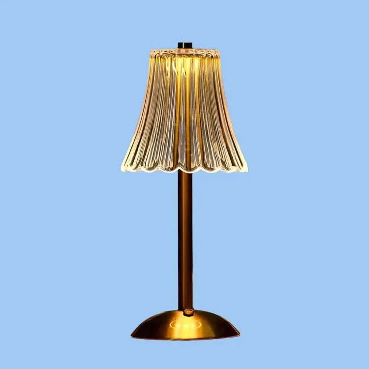 Crystal Rechargeable Cordless LED Table Lamp Warm Ambient Lighting