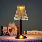 Crystal Rechargeable Cordless LED Table Lamp Warm Ambient Lighting
