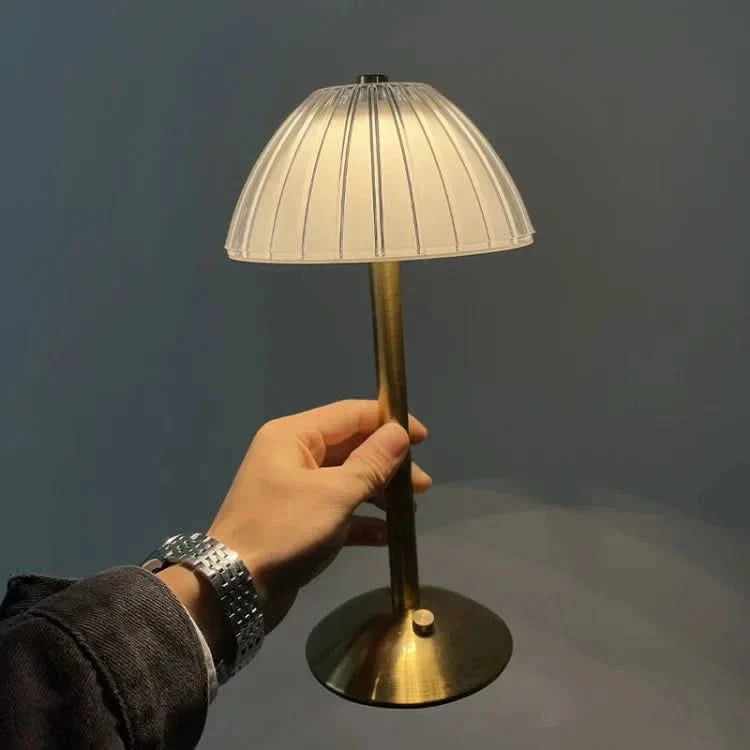 Crystal Rechargeable Cordless LED Table Lamp Warm Ambient Lighting