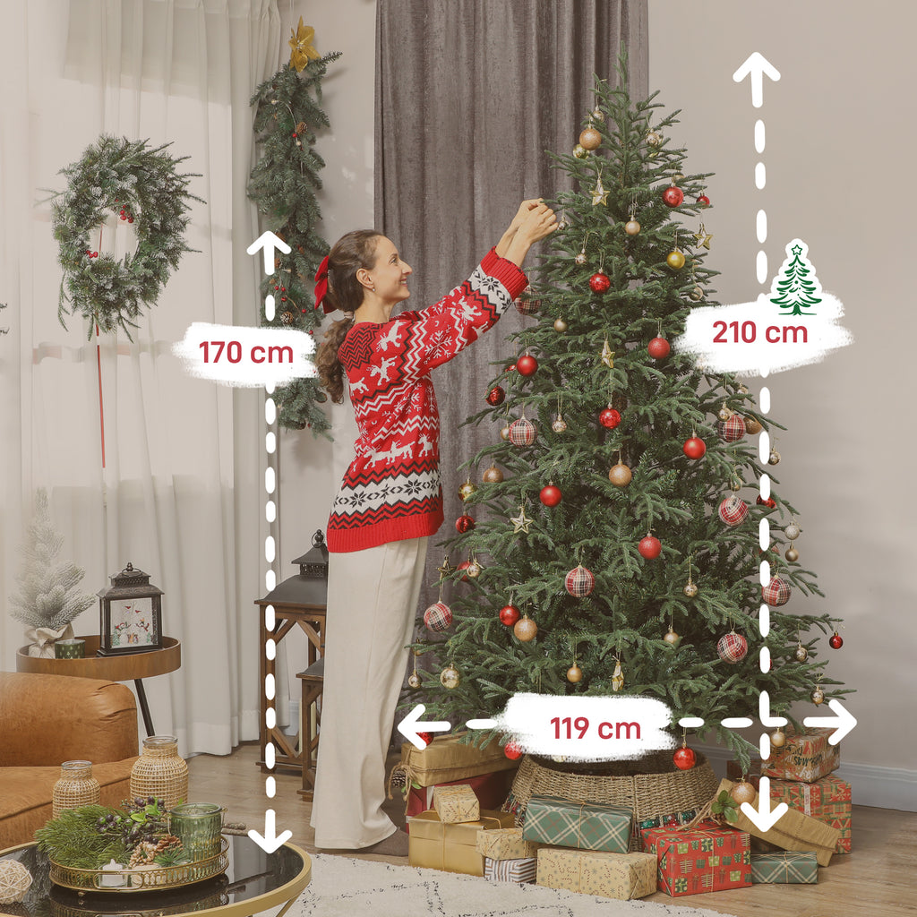 7ft Full Spruce Christmas Tree with Realistic Dense Tips