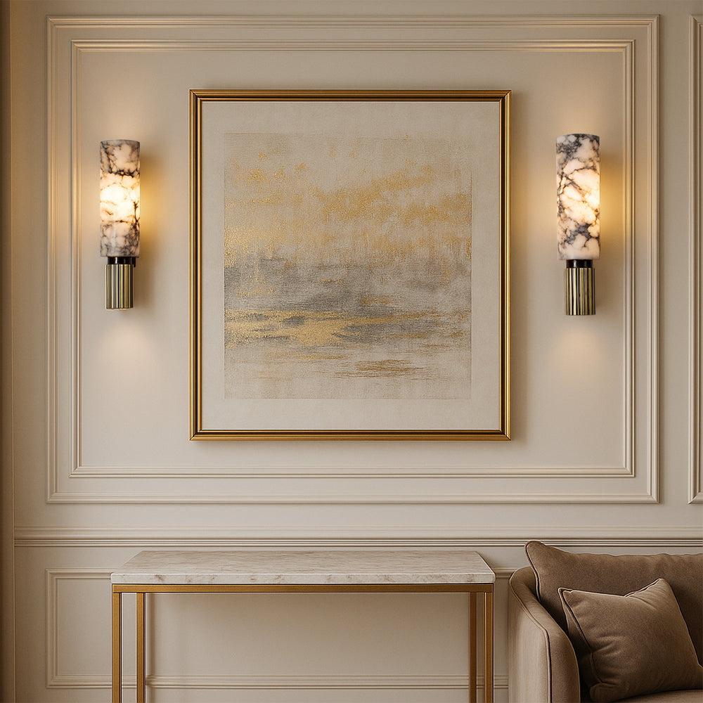 Copper Marble LED Wall Light Modern Interior Lighting
